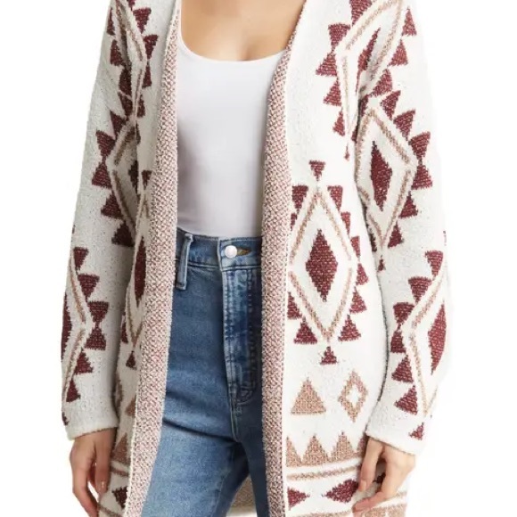 Nordstrom rack cotton emporium women’s aztec cardigan - Picture 2 of 2